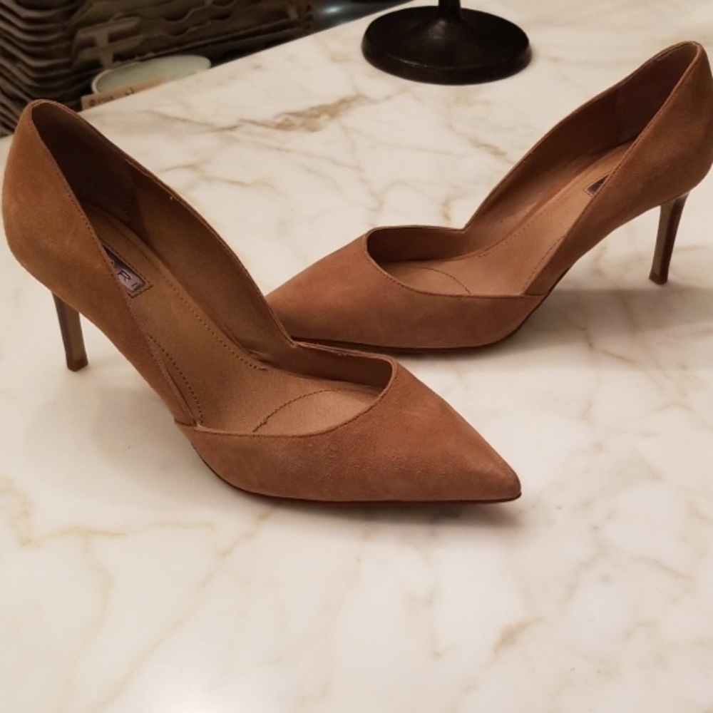 Tan Suede Tahari Heels
